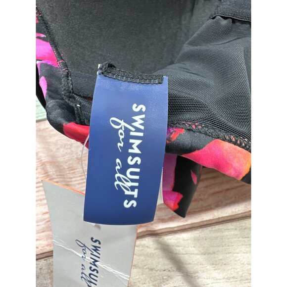 Swimsuits For All Size 46G Womens Floral Underwire Bra Tankini Top Nylon/Spandex - Picture 3 of 9